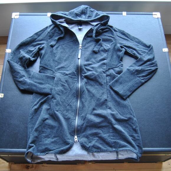 Mondetta Small Long Gray Full Zip-up Lightweight Jacket - Picture 1 of 9